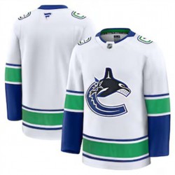 Vancouver Canucks Blank Fanatics 2024-2025 Away White NHL Jersey Authentic