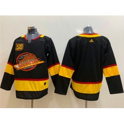 Vancouver Canucks Blank Flying Skate 50th Anniversary Adidas 2019-20 Authentic Black NHL Jersey