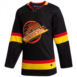Vancouver Canucks Blank Flying Skate Adidas 2019-20 Authentic Black NHL Jersey