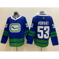 Vancouver Canucks Bo Horvat 53 Alternate Adidas 2019-20 Authentic Blue NHL Jersey