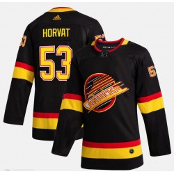 Vancouver Canucks Bo Horvat 53 Flying Skate Adidas 2019-20 Authentic Black NHL Jersey