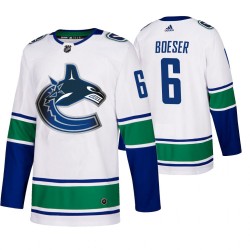 Vancouver Canucks Brock Boeser 6 Adidas 2019-20 Authentic White NHL Jersey