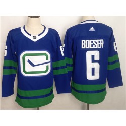 Vancouver Canucks Brock Boeser 6 Alternate Adidas 2019-20 Authentic Blue NHL Jersey