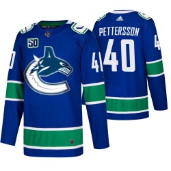 Vancouver Canucks Elias Pettersson 40 50th Anniversary Adidas 2019-20 Authentic Blue NHL Jersey