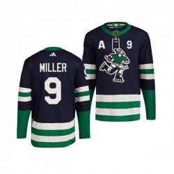 Vancouver Canucks J. T. MILLER 9 Adidas 2022 Reverse Retro Navy NHL Jersey Authentic