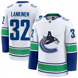 Vancouver Canucks Kevin Lankinen 32 Fanatics 2024-2025 Away White NHL Jersey Authentic