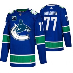 Vancouver Canucks Nikolay Goldobin 77 50th Anniversary Adidas 2019-20 Authentic Blue NHL Jersey