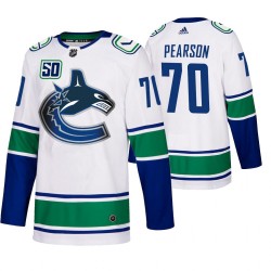 Vancouver Canucks Tanner Pearson 70 50th Anniversary Adidas 2019-20 Authentic White NHL Jersey