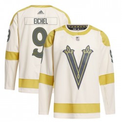 Vegas Golden Knights Jack Eichel 9 Adidas 2024 Winter Classic White NHL Jersey Authentic