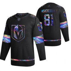 Vegas Golden Knights Jonathan Marchessault 81 2021-22 Iridescent Holographic Black NHL Jersey Authentic