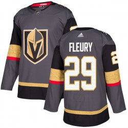 Vegas Golden Knights Marc-Andre FLEURY 29 2017-18 Adidas Grey NHL Jersey Authentic