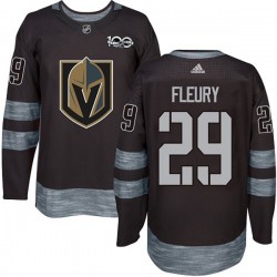 Vegas Golden Knights Marc-Andre Fleury 29 1917-2017 100th Anniversary Adidas Black NHL Jersey Authentic