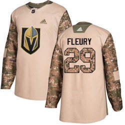 Vegas Golden Knights Marc-Andre Fleury 29 2017-18 Adidas Camo Veterans Day Practice NHL Jersey Authentic