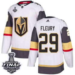 Vegas Golden Knights Marc-Andre Fleury 29 White 2018 Stanley Cup Final Patch Adidas NHL Jersey
