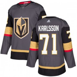 Vegas Golden Knights William Karlsson 71 2017-18 Adidas Grey NHL Jersey Authentic