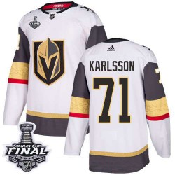 Vegas Golden Knights William Karlsson 71 White 2018 Stanley Cup Final Patch Adidas NHL Jersey