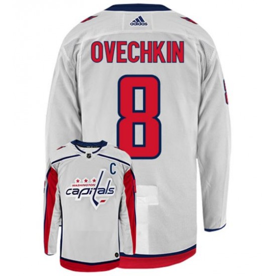 Washington Capitals ALEX OVECHKIN 8 White Adidas NHL Jersey