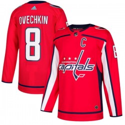 Washington Capitals Alex Ovechkin 8 2017-18 Adidas Red NHL Jersey Authentic