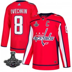 Washington Capitals Alex Ovechkin 8 Red 2018 Stanley Cup Champions Adidas NHL Jersey