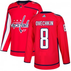 Washington Capitals Alexander Ovechkin 8 2017-18 Adidas Red NHL Jersey Authentic