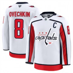 Washington Capitals Alexander Ovechkin 8 Fanatics 2024-2025 Away White NHL Jersey Authentic