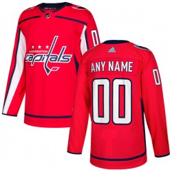 Washington Capitals Custom 2017-18 Adidas Red NHL Jersey Authentic