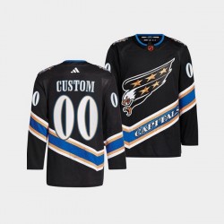 Washington Capitals Custom Adidas 2022-2023 Reverse Retro Black NHL Jersey Authentic