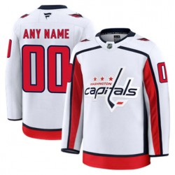 Washington Capitals Custom Fanatics 2024-2025 Away White NHL Jersey Authentic