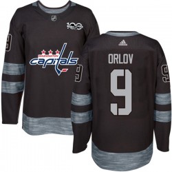Washington Capitals Dmitry Orlov 9 1917-2017 100th Anniversary Adidas Black NHL Jersey Authentic