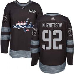 Washington Capitals Evgeny Kuznetsov 92 1917-2017 100th Anniversary Adidas Black NHL Jersey Authentic