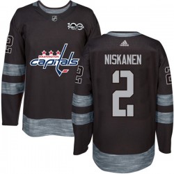 Washington Capitals Matt Niskanen 2 1917-2017 100th Anniversary Adidas Black NHL Jersey Authentic