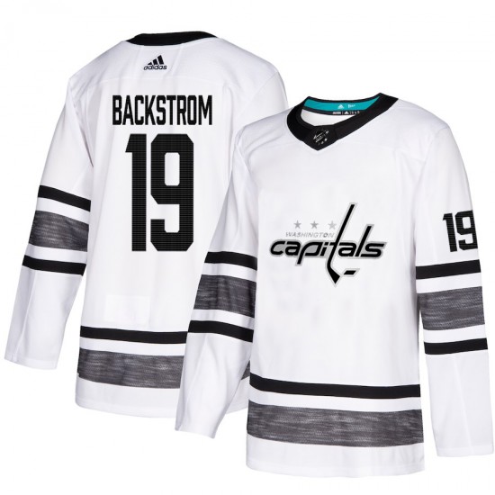 Washington Capitals Nicklas Backstrom 19 White 2019 All-Star Adidas NHL Jersey Authentic