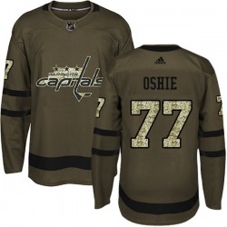 Washington Capitals T.J. Oshie 77 2017-18 Adidas Camo Green NHL Jersey Authentic