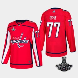 Washington Capitals T.J. Oshie 77 Red 2018 Stanley Cup Champions Adidas NHL Jersey