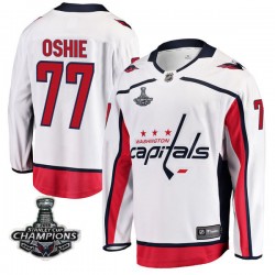 Washington Capitals T.J. Oshie 77 White 2018 Stanley Cup Champions Adidas NHL Jersey