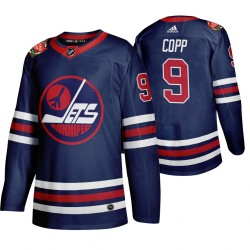 Winnipeg Jets Andrew Copp 9 Adidas 2019 Heritage Classic Authentic Navy NHL Jersey