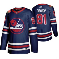 Winnipeg Jets Kyle Connor 81 Adidas 2019 Heritage Classic Authentic Navy NHL Jersey