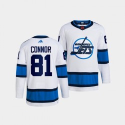 Winnipeg Jets Kyle Connor 81 Adidas 2022 Reverse Retro White NHL Jersey Authentic