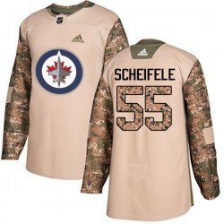 Winnipeg Jets Mark Scheifele 55 2017-18 Adidas Camo Veterans Day Practice NHL Jersey Authentic