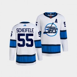Winnipeg Jets Mark Scheifele 55 Adidas 2022 Reverse Retro White NHL Jersey Authentic