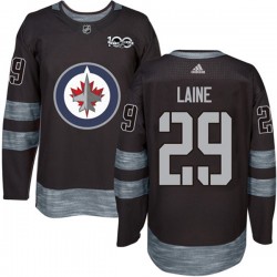 Winnipeg Jets Patrik Laine 29 1917-2017 100th Anniversary Adidas Black NHL Jersey Authentic