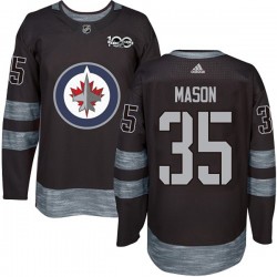 Winnipeg Jets Steve Mason 35 1917-2017 100th Anniversary Adidas Black NHL Jersey Authentic